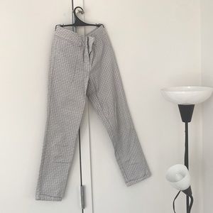 Lft pants, white with navy blue decor